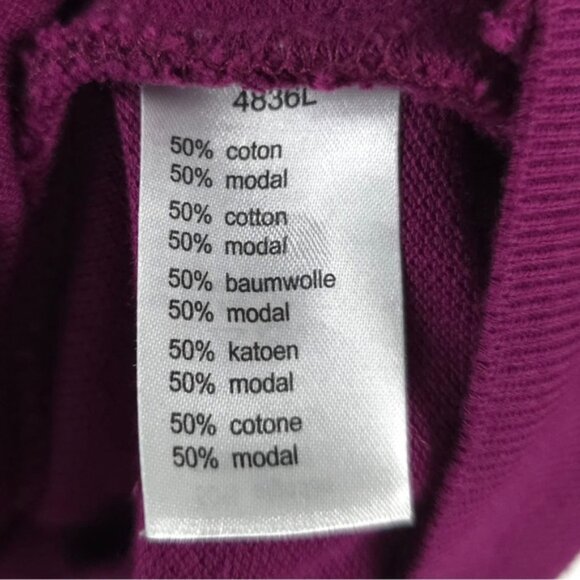 LACOSTE + MALANDRINO Peru Made 🇵🇪 Cowl Nk Short Sleeve Jersey Tunic Dress Sz M - Picture 11 of 11